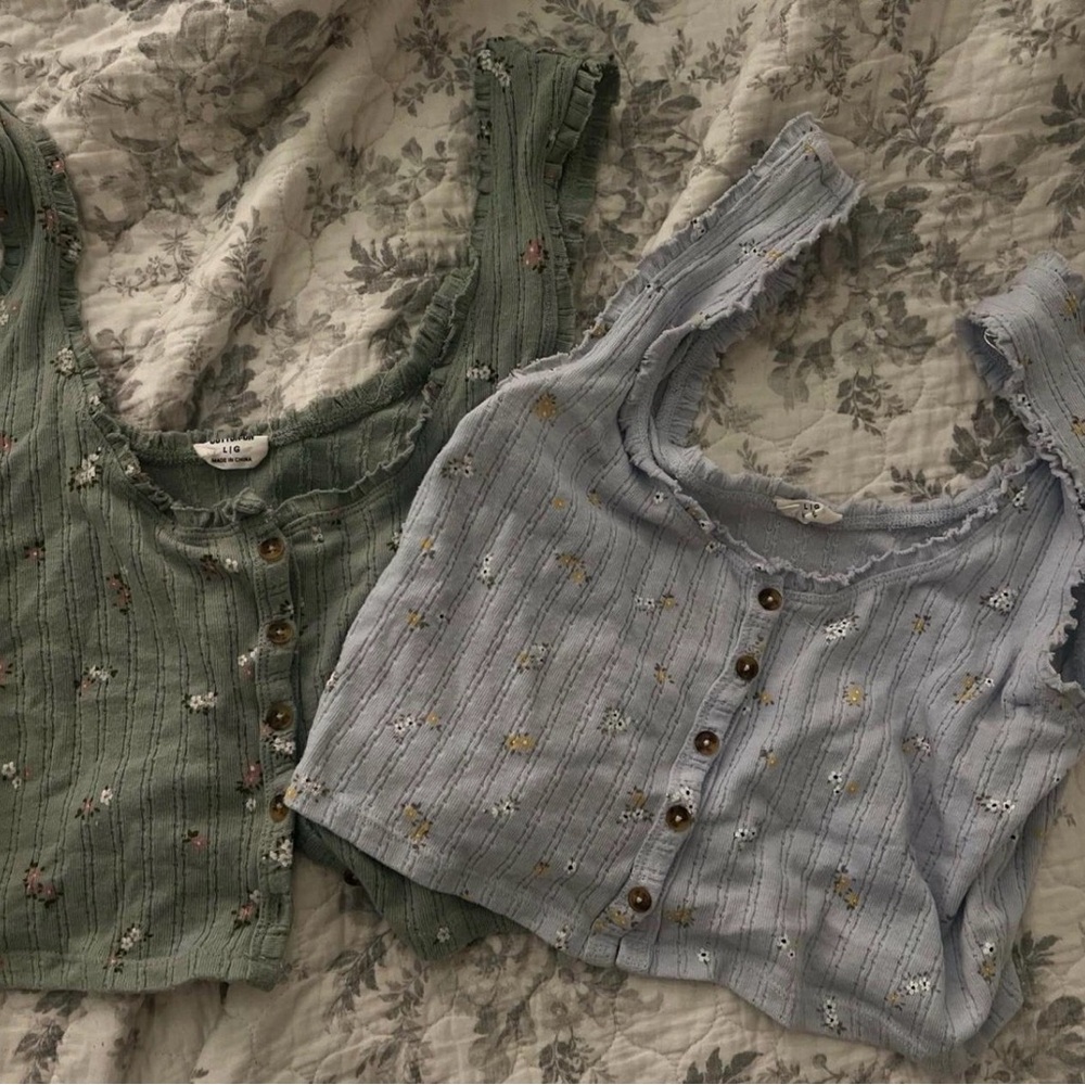 Floral Button-Down Women Tops